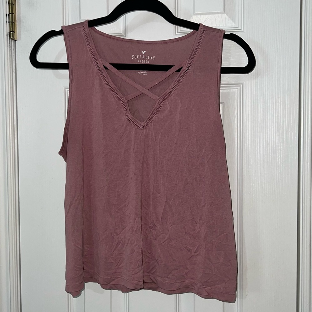 American Eagle Large Pink Top